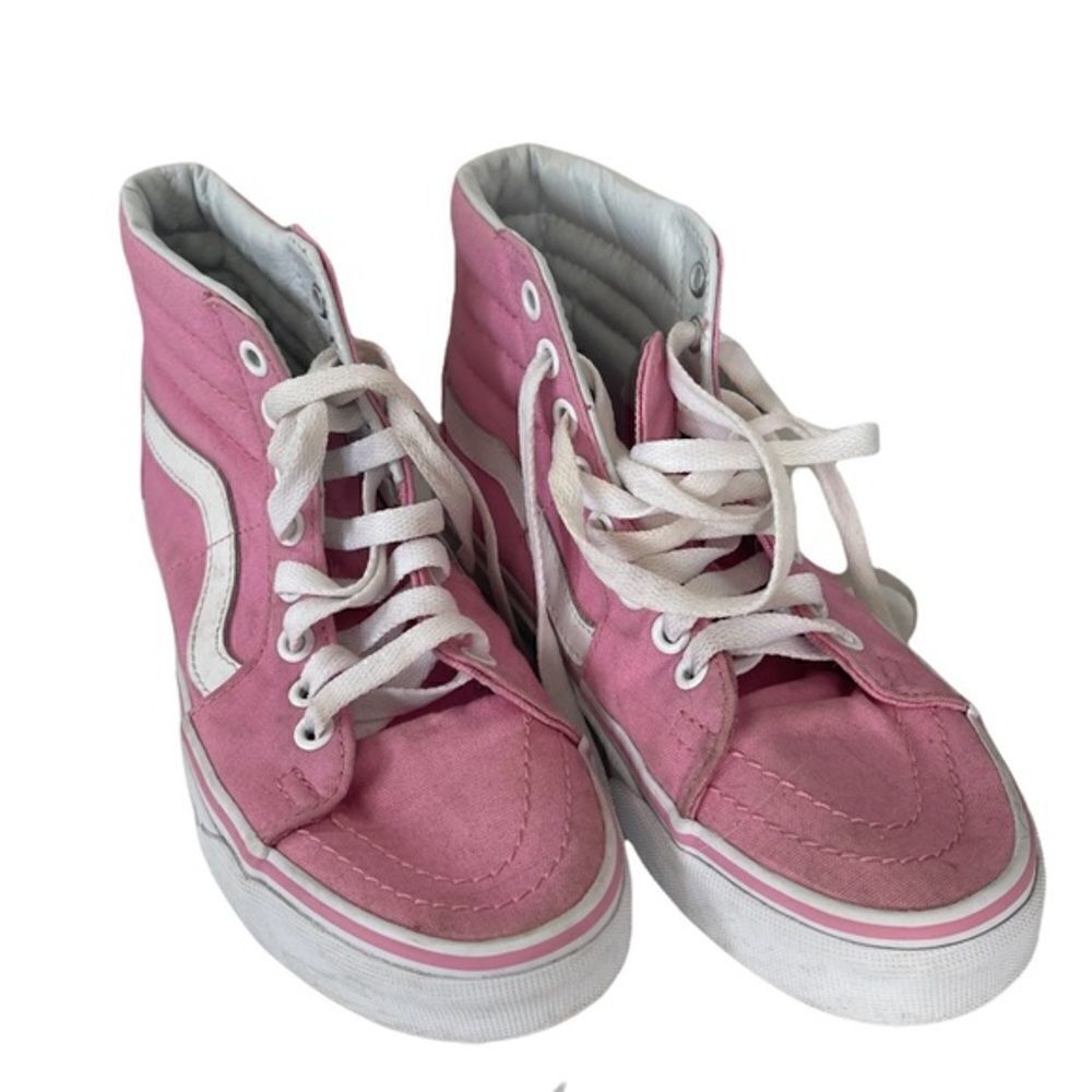 Van Baby Pink Hightop Sneakers Women 5.5
